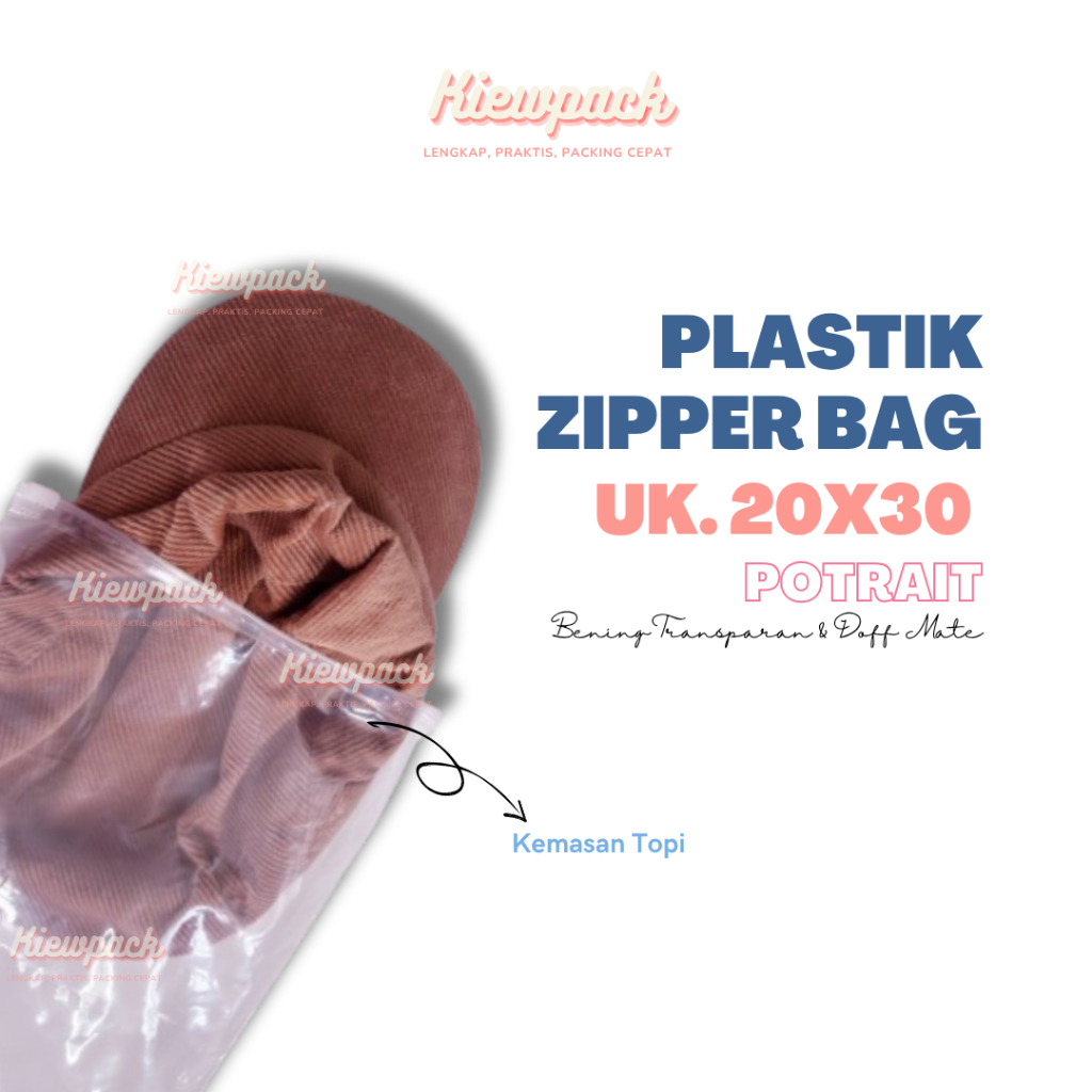 Plastik Ziplock - Plastik Klip - Ziplock Plastik - Klip - Ziplock Bening Dan Doff Potrait 20x30