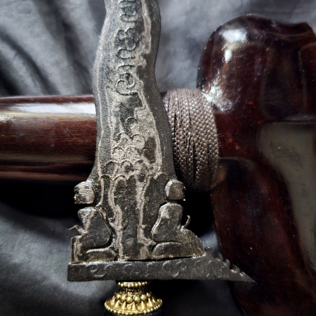 Keris Omyang II Luk 11 Kinatah Aksara Pamor Banyu Mili