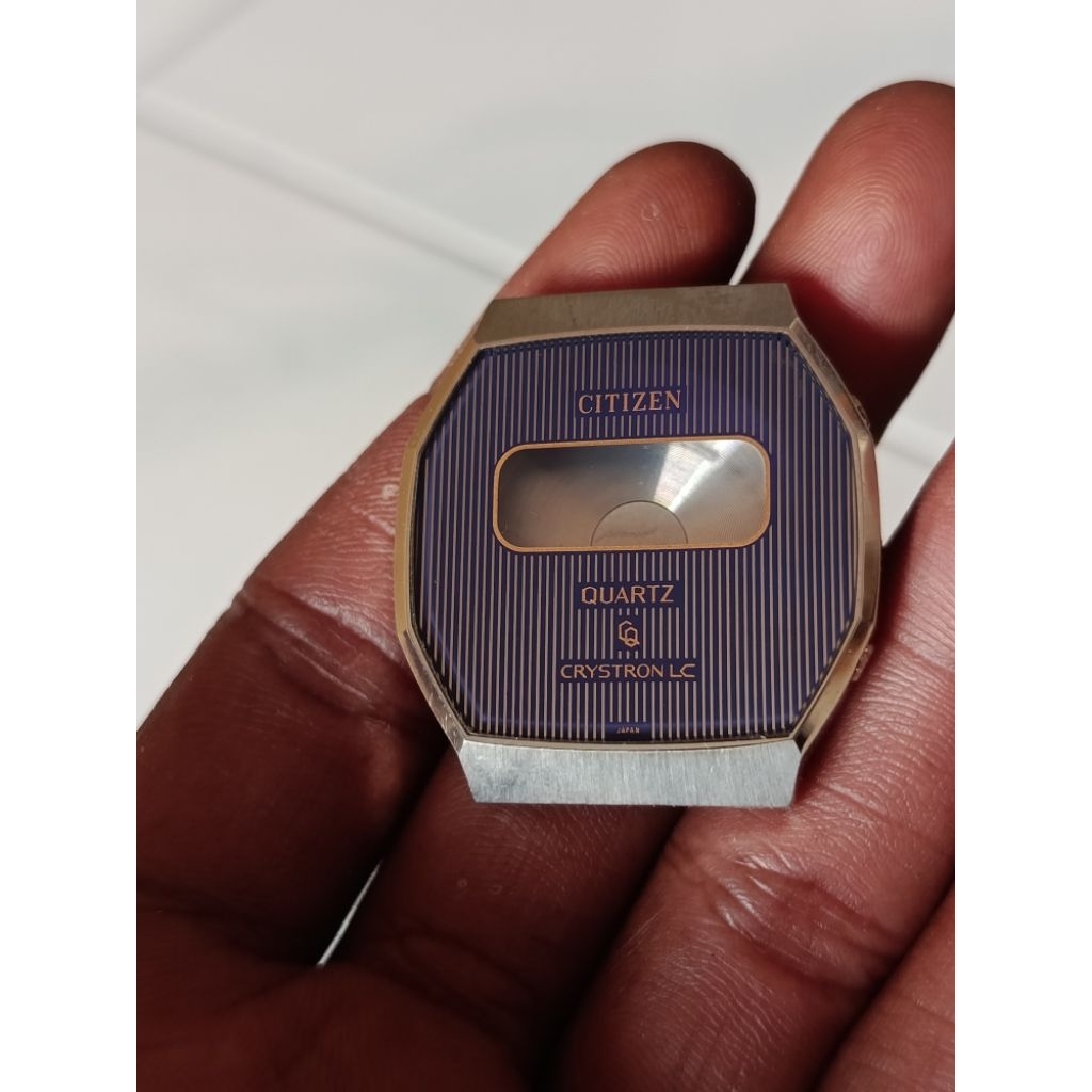 Genuine Part CITIZEN JAPAN Quartz CRYSTRON LC Original Vintage Cased Japan Part Jam tangan Pria