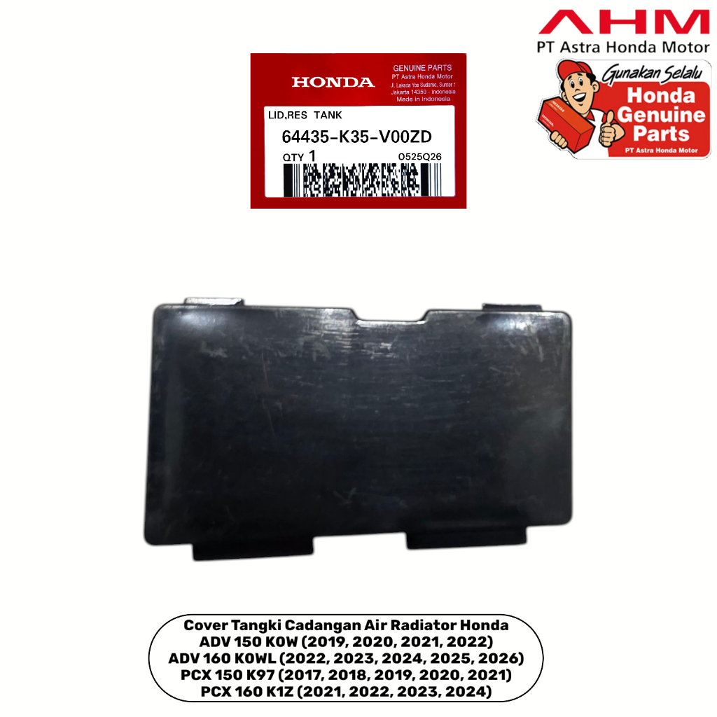 64435K35V00ZD COVER TUTUP TANGKI CADANGAN AIR RADIATOR ADV PCX 150 160 K0W K0WL K97 K1Z PART AHM