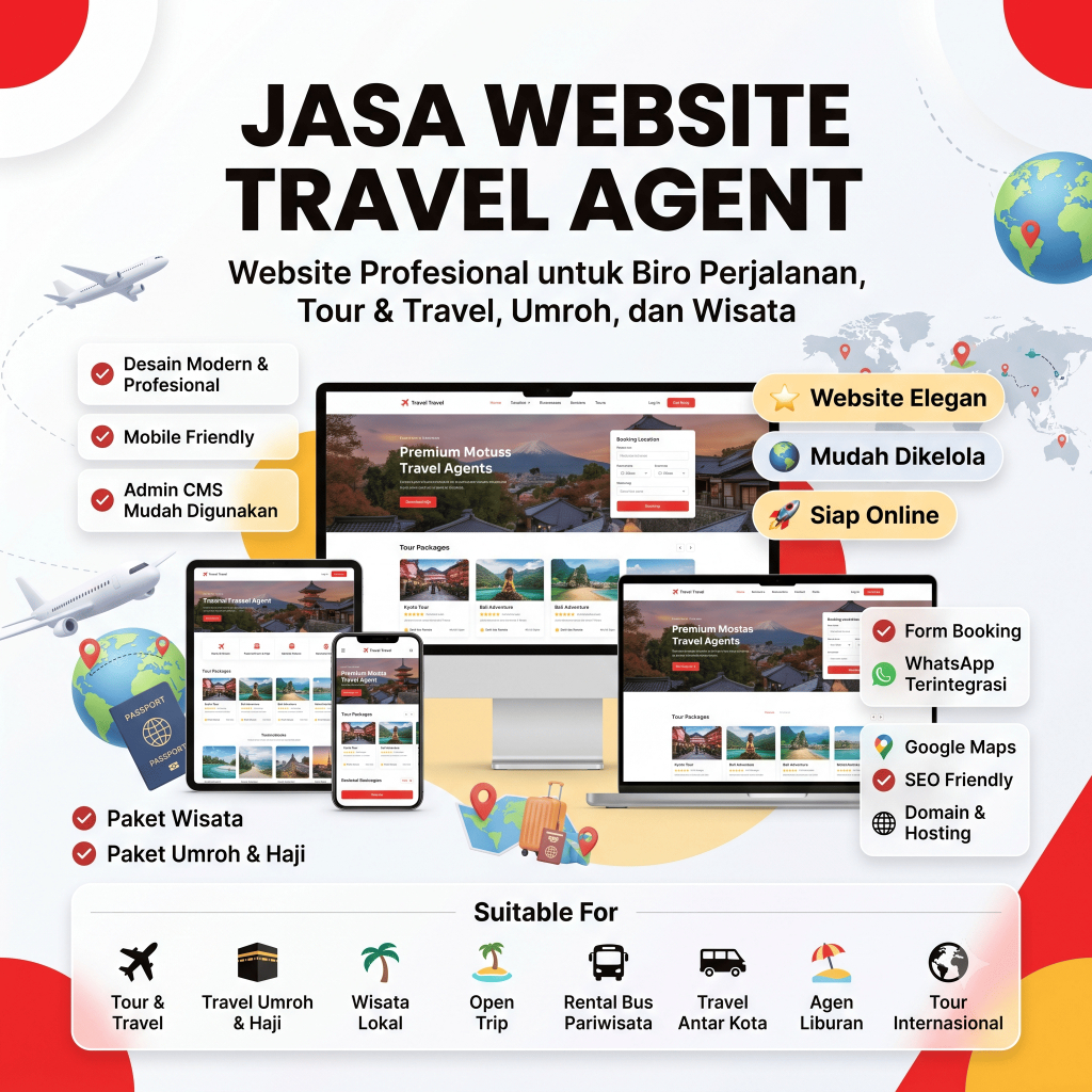 JASA BIKIN WEBSITE TRAVEL AGENCY PROFESSIONAL