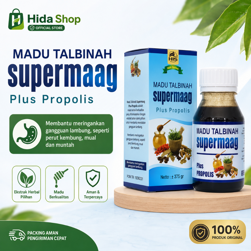 Madu Obat sakit Maag madu talbinah plus propolis supermaag