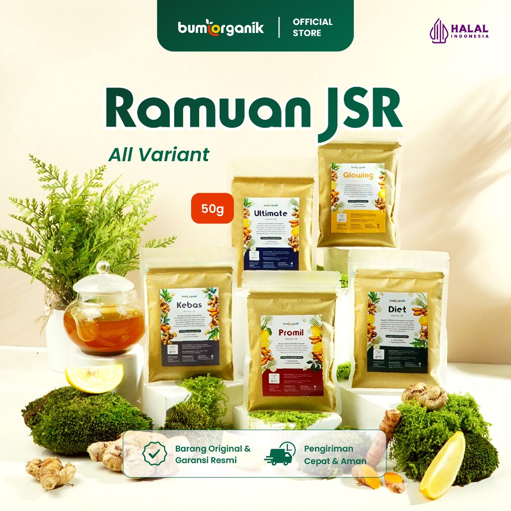 JSR BUMI ORGANIK UNTUK DIET, GLOWING, KEBAS KESEMUTAN / RIMPANG SEDUH / RAMUAN JSR / REMPAH JSR / JS