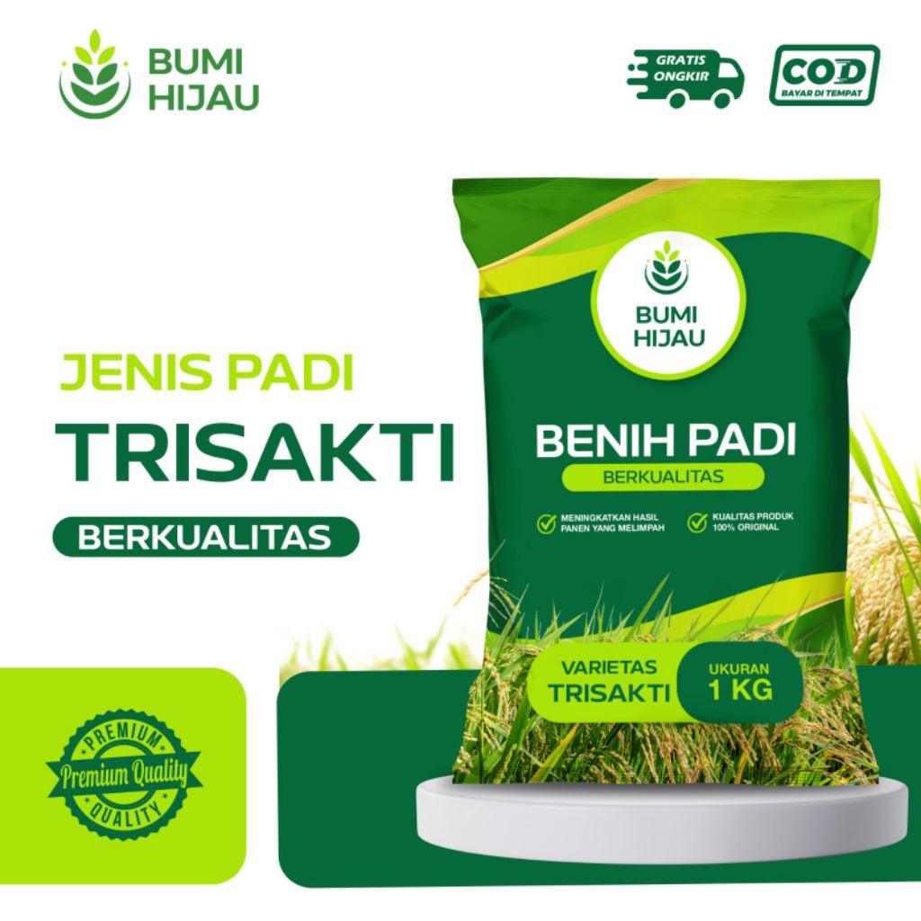 Benih padi bibit padi TRISAKTI genjah kemasan 1kg
