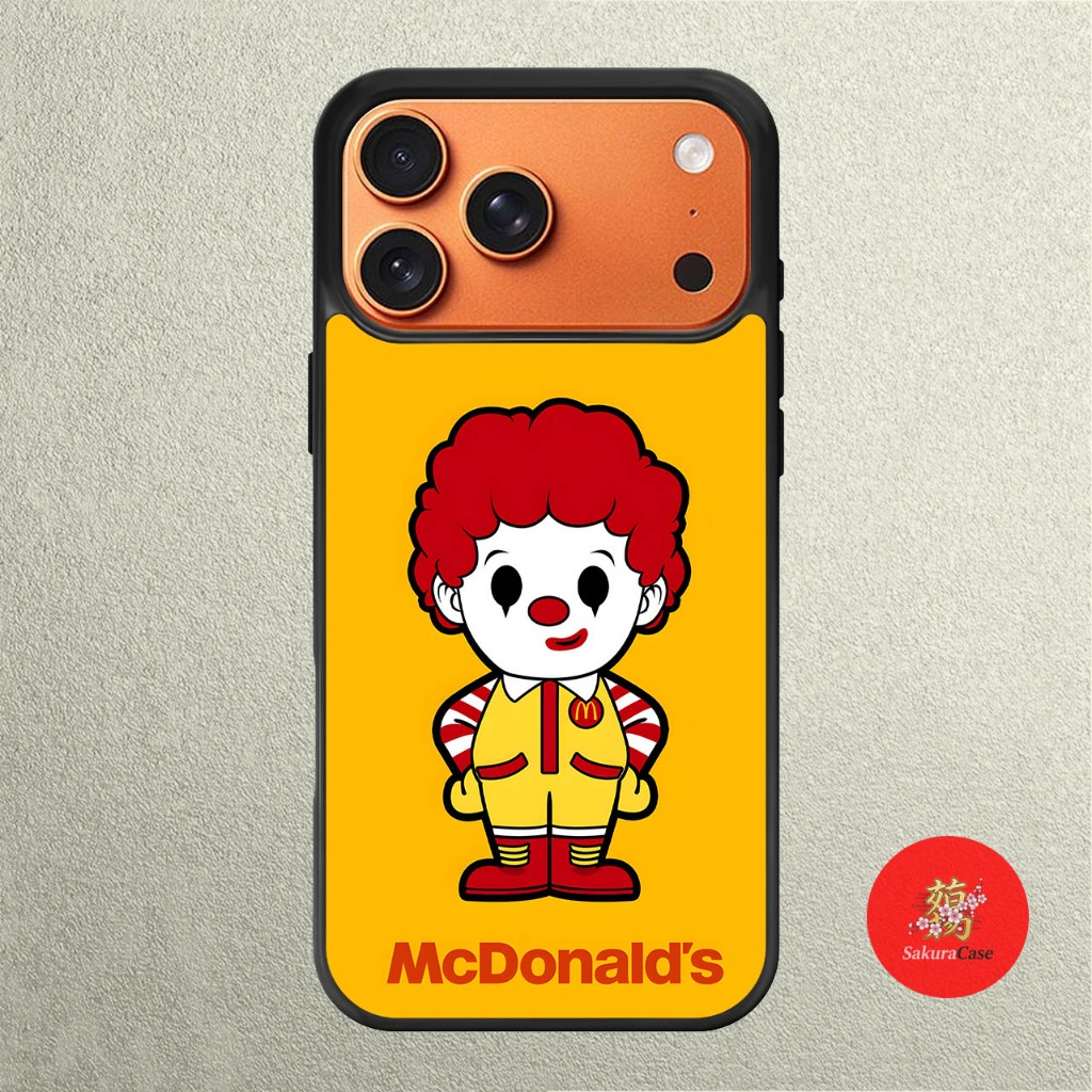 iPhone Case 17 16 15 14 13 12 11 X XR Xs 8 7 6 5 Plus Pro Max Air Softcase Ronald McDonalds
