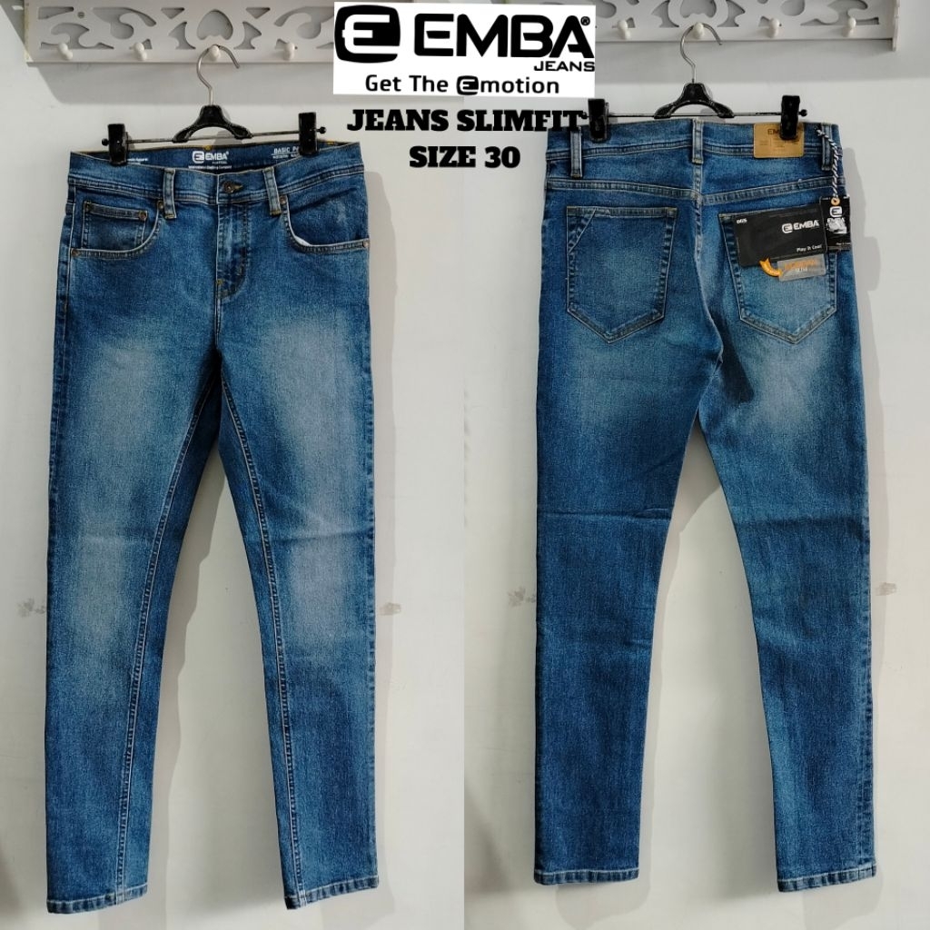 CELANA EMBA CALANA PANJANG PRIA JEANS & KATUN ORI SIZE 30