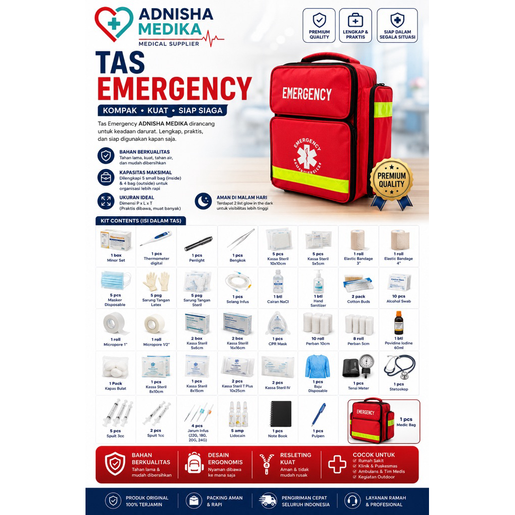 Tas P3K Emergency Kit / Ransel p3k kit