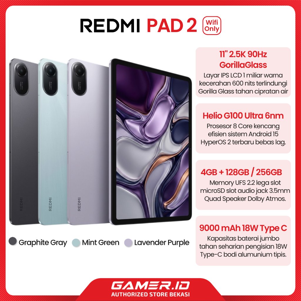 XIAOMI REDMI PAD 2 4GB 128GB 11" 2.5K 90Hz