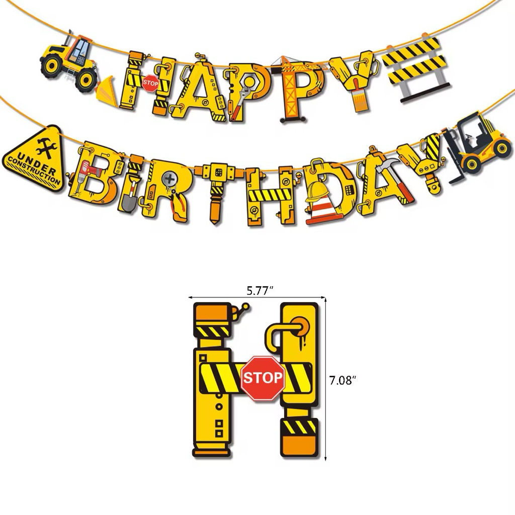BANNER HAPPY BIRTHDAY NEW CONSTRUCTION