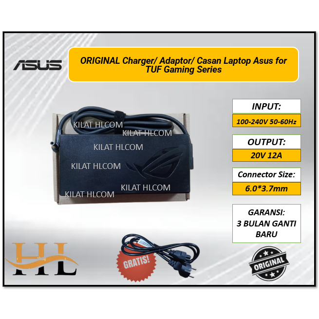 ORIGINAL Charger/ Adaptor/ Casan Laptop Asus for TUF Gaming Series