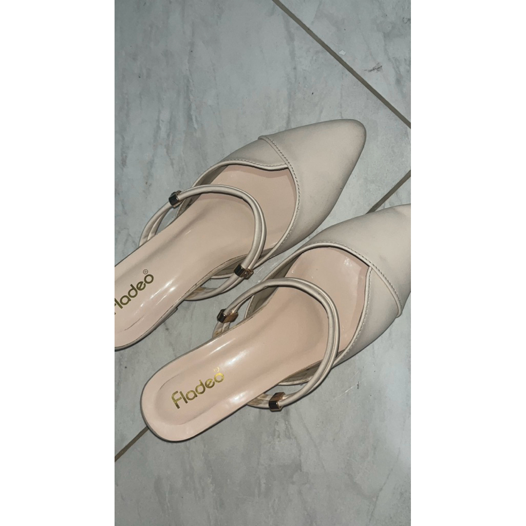 Preloved Mules Ivory