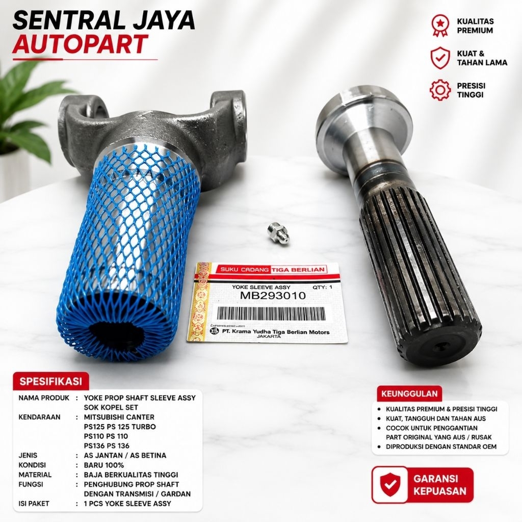 YOKE PROP SHAFT SLEEVE ASSY SOK KOPEL SET MITSUBISHI CANTER PS125 PS110 PS136 TURBO MB293010 AS JANT