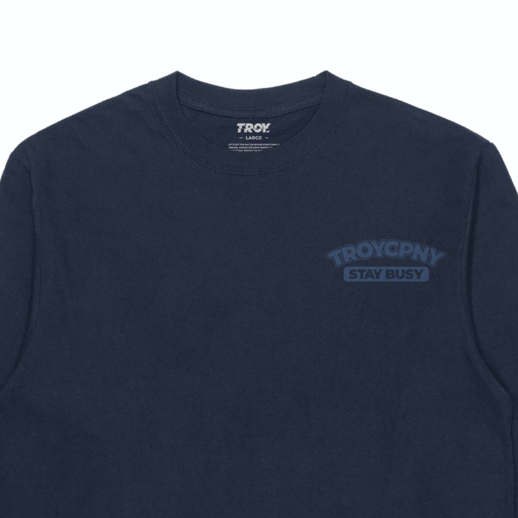 Troy Company Longsleeve T-Shirt Navy Already Taken - Kaos Lengan Panjang Biru Navy LSD 3347