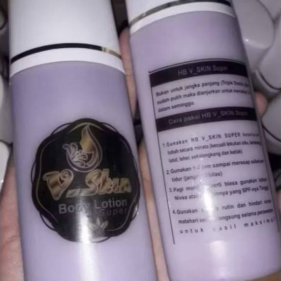 hb v skin ungu I hb vskin ungu kemasan lama Body Lotion Pencerah Kulit