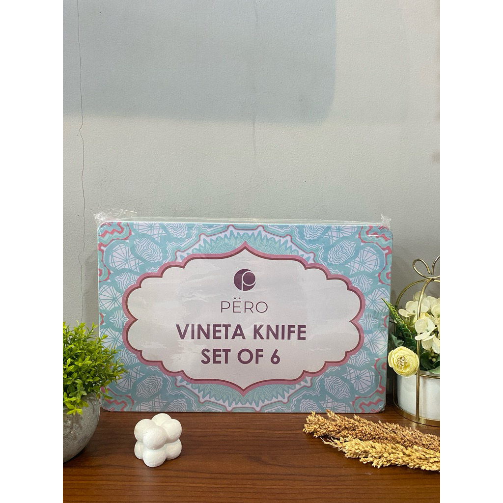 PERO Vineta Knife Set 6 PCS – Set Pisau Dapur Premium + Talenan