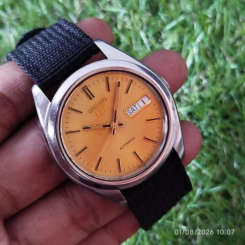 Jam tangan SEIKO 5 AUTOMATIC 7S26 MOD Backcase transparan