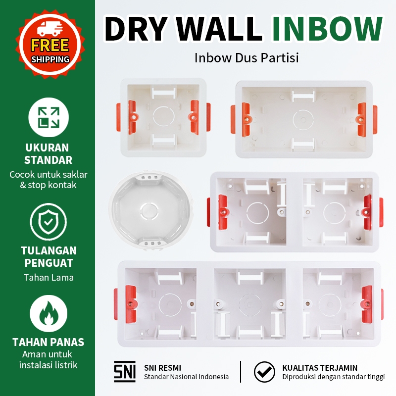 PanoV Box inbow dus Gypsum singel dobel gipsum Kotak saklar/ Inbow Dos Saklar / Mangkok Listrik Dryw