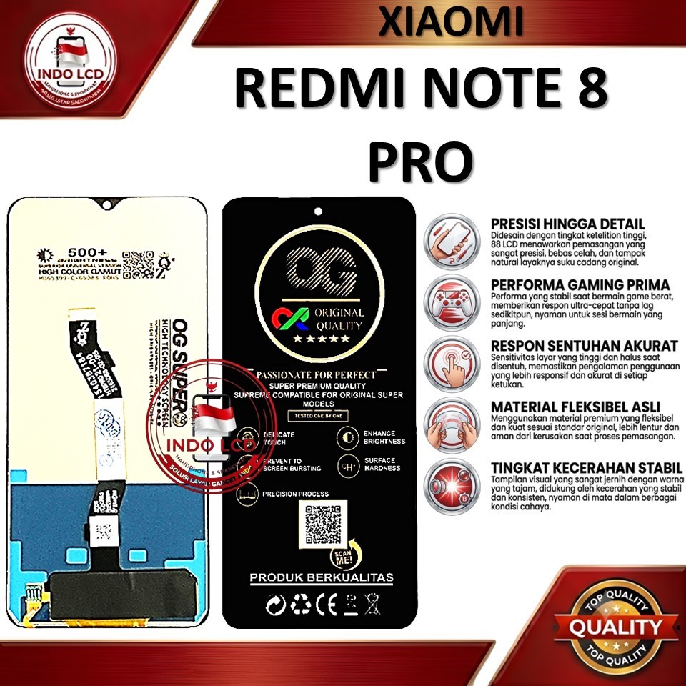 LCD TOUCHSCREEN REDMI NOTE 8 PRO ORIGINAL 100%