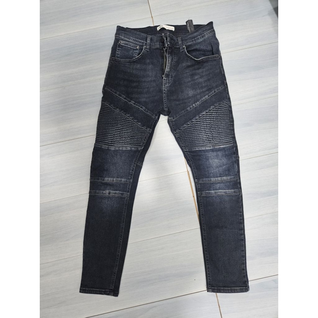 zara man biker jeans