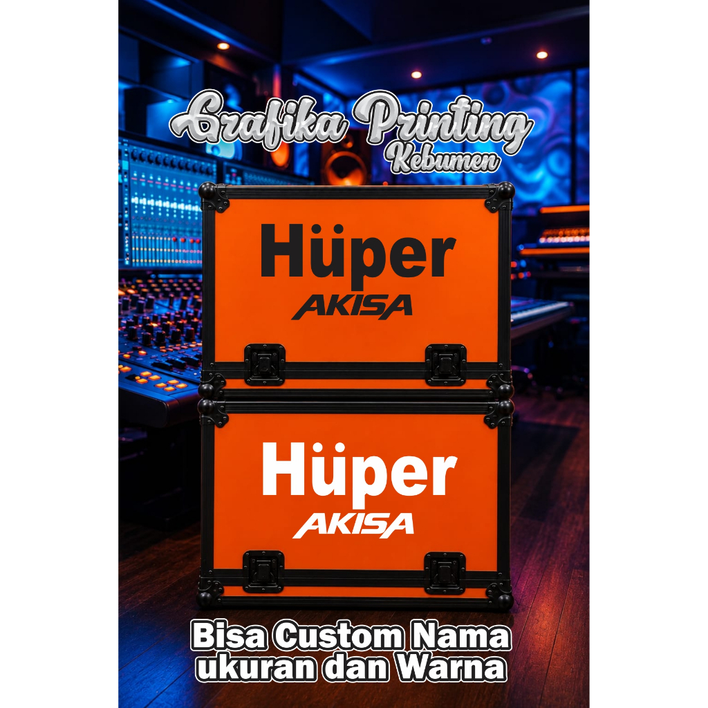 Cutting Sticker  Label Box Sound System HUPER AK15A stiker Hardcase Audio Huper Frame ( bisa custom 