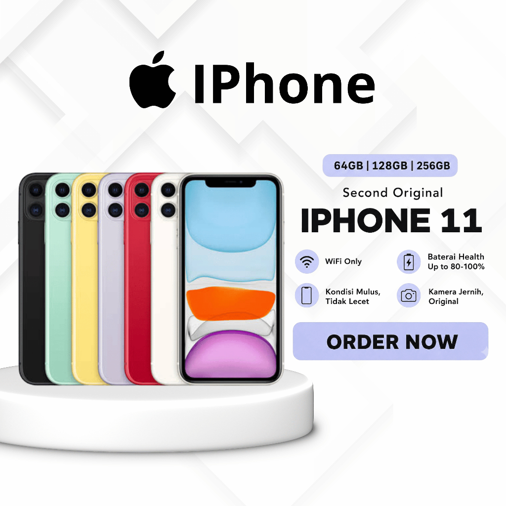 HP IPHONE 11  128GB 64GB Second inter WIFI ONLY kinophonecell MULUS SECOND ip11 FULLSET