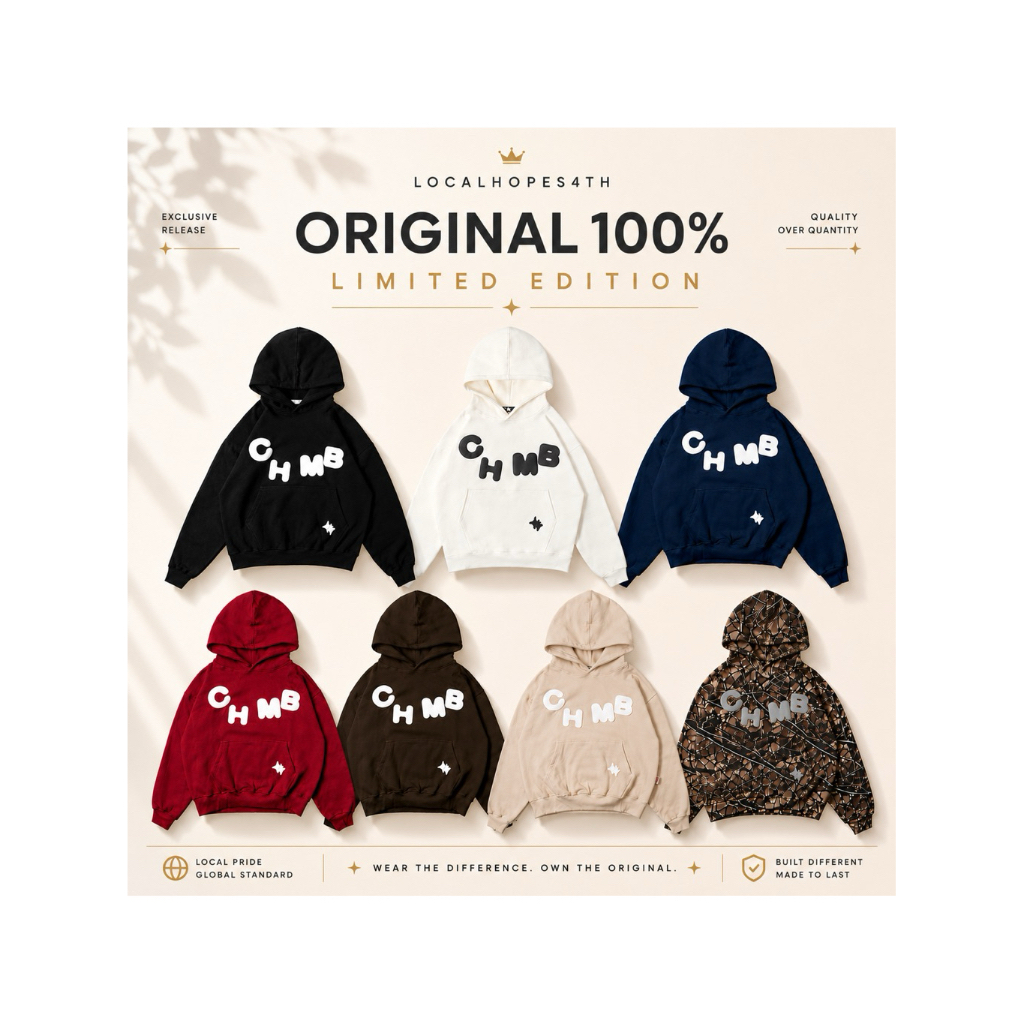 [ORIGINAL 100%] Hoodie Chambre De La Vain - Hoodie Chmb // Chmb Hoodie Basic Black - Hoodie Basic Wh