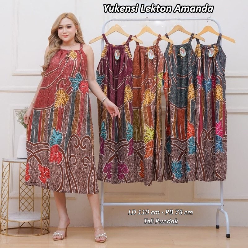 Daster Seksi Mini Dress Pakaian Wanita Motif Batik Amanda