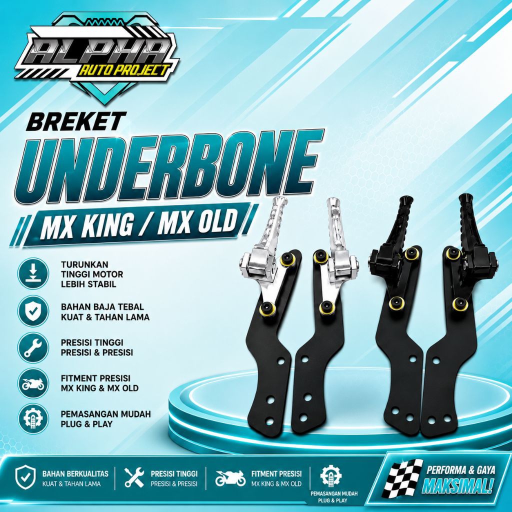 Breket Pangkon Underbone PNP Jupiter MX New 135 Old King 150 Tebal 8 mm Dudukan Underbone Footstep J