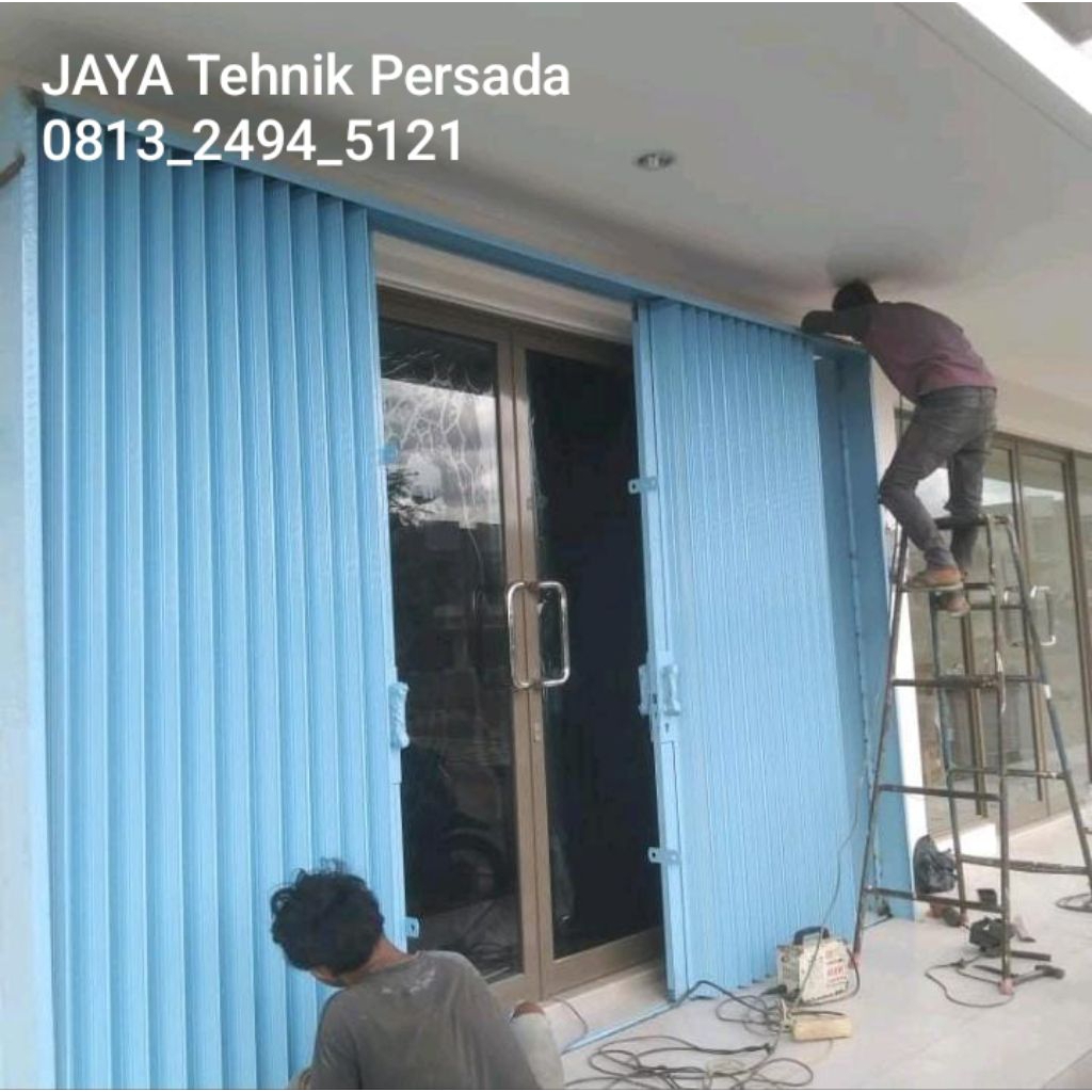 Rolling door galvalum folding gate baru