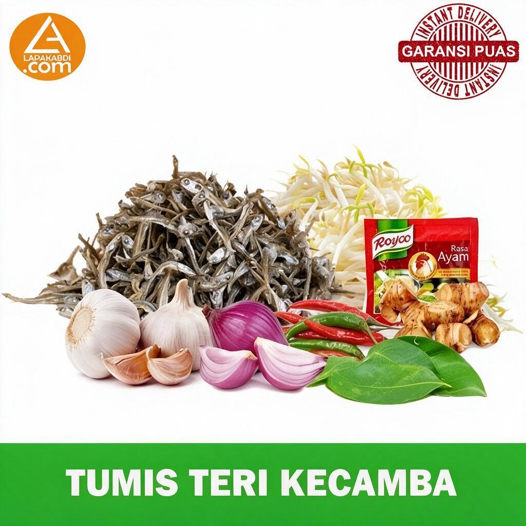 Paket Sayur  Tumis Teri Kecambah Bahan Masak Siap Masak 1 pack - Sayur Segar Cirebon
