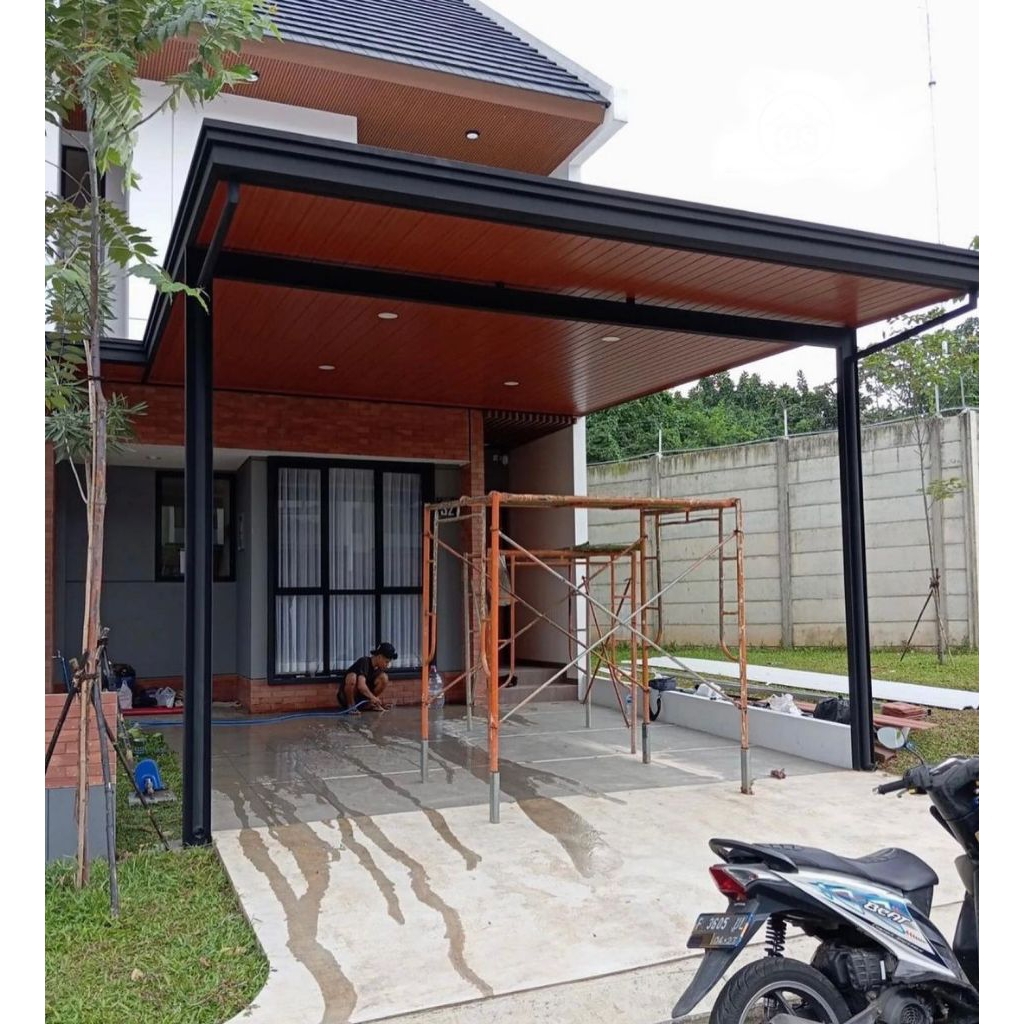 kanopi alderon kombinasi plafon PVC mewah canopy Sunda plafon rangka besi hollow galvanis model Kard