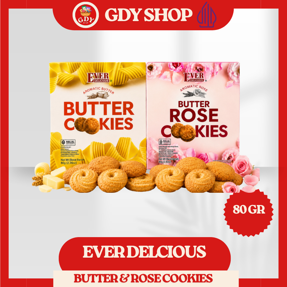 Ever Delcious Butter Cookies 80gr Rose Cookies & Butter Cookies