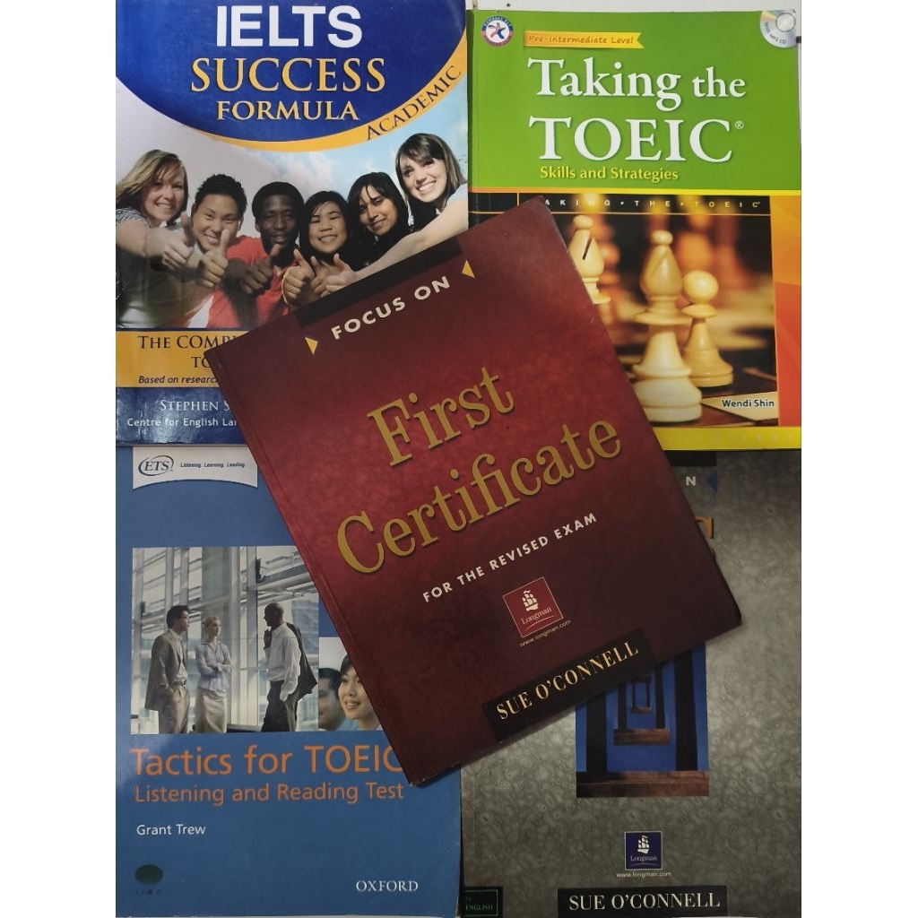 BUKU FOCUS ON IELTS/TACTICS FOR TOEIC/IELTS SUCCESS FORMULA/TAKING THE TOEIC CAMPUR JUDUL BEKAS ORIG
