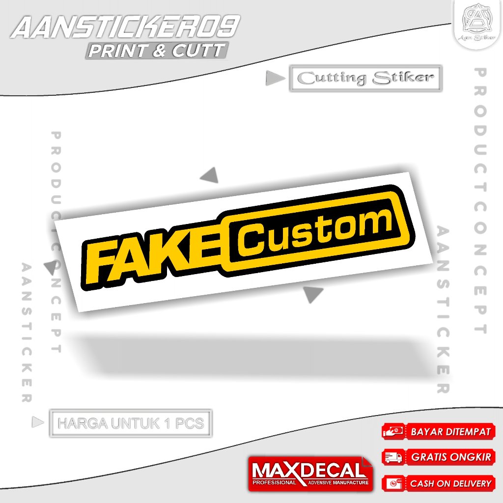 Stiker Fake Nama Motor Bisa Riques Fake Custom Tulisan Nama Tulisan Anti Air Stiker Cutting