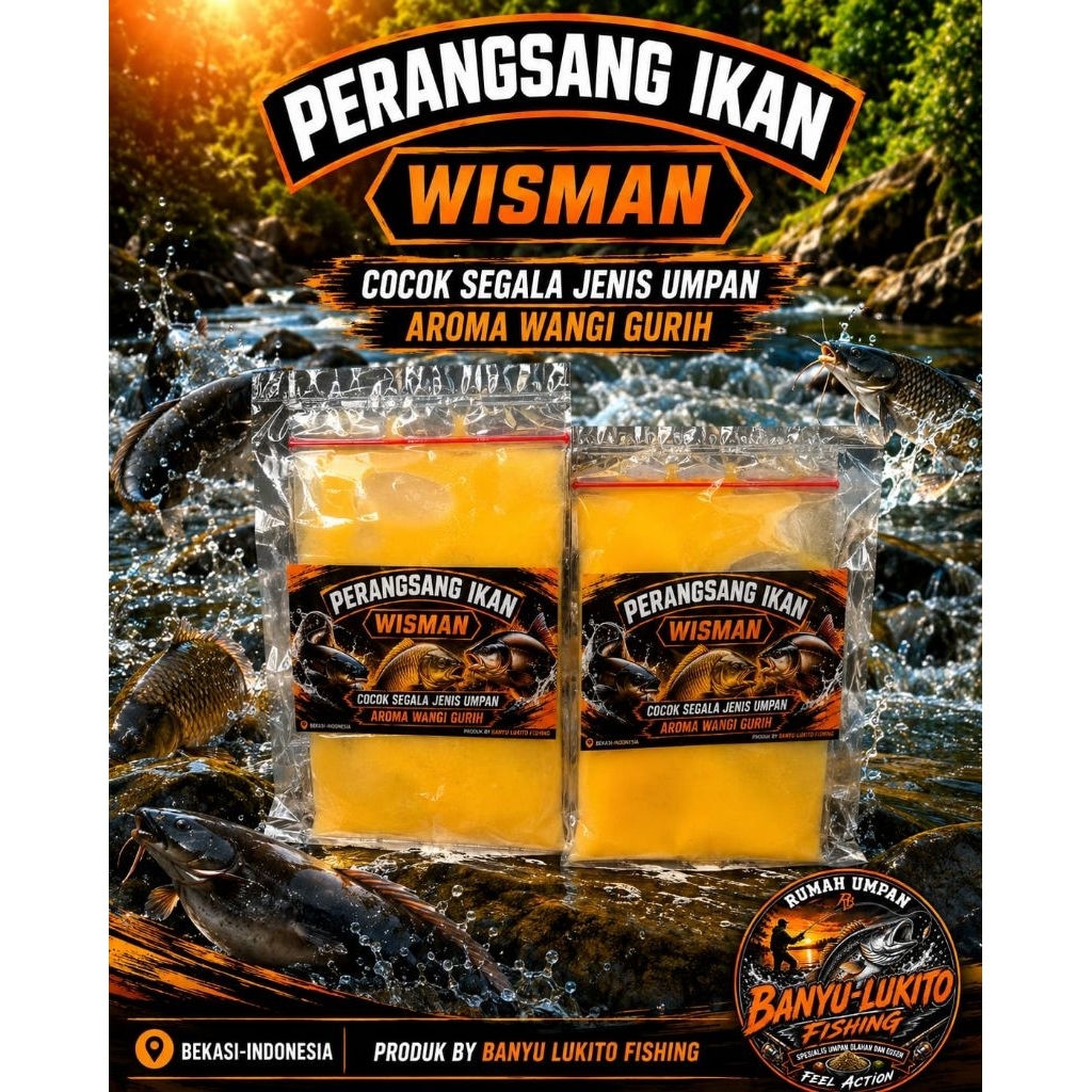 Wisman Umpan Pancing Perangsang Ikan Wangi Gurih Cocok Segala Jenis Umpan