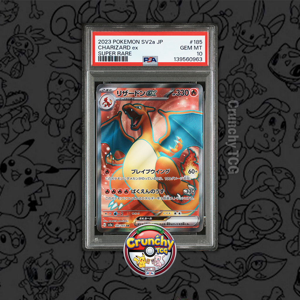 PSA 10 - Charizard ex #185 Super Rare - Kartu Pokemon (TCG)