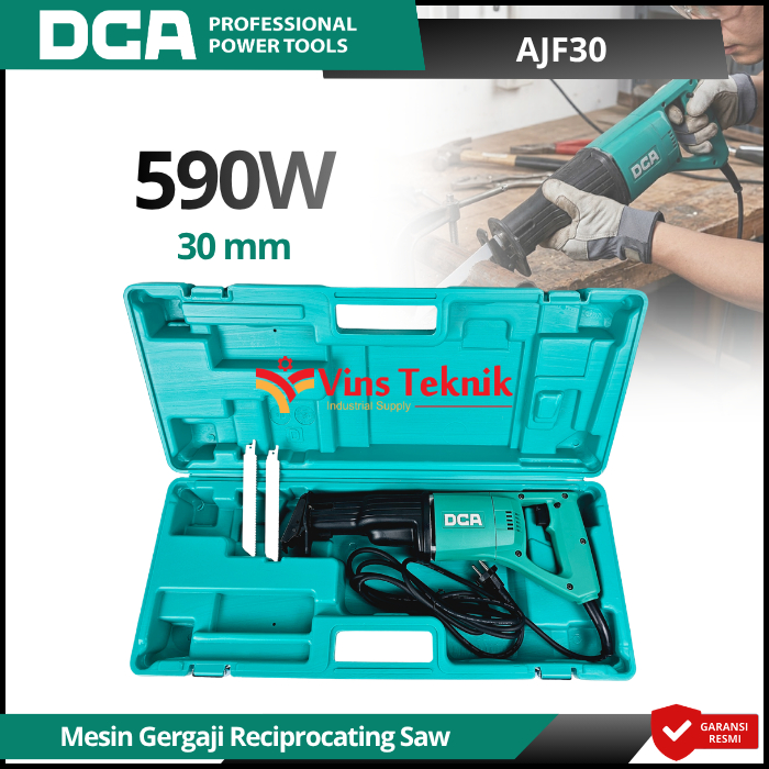 GROSIR DCA AJF 30 Cutting Reciprocating Saw Sabre Saw Mesin Gergaji Recipro 30mm 590Watt AJF30