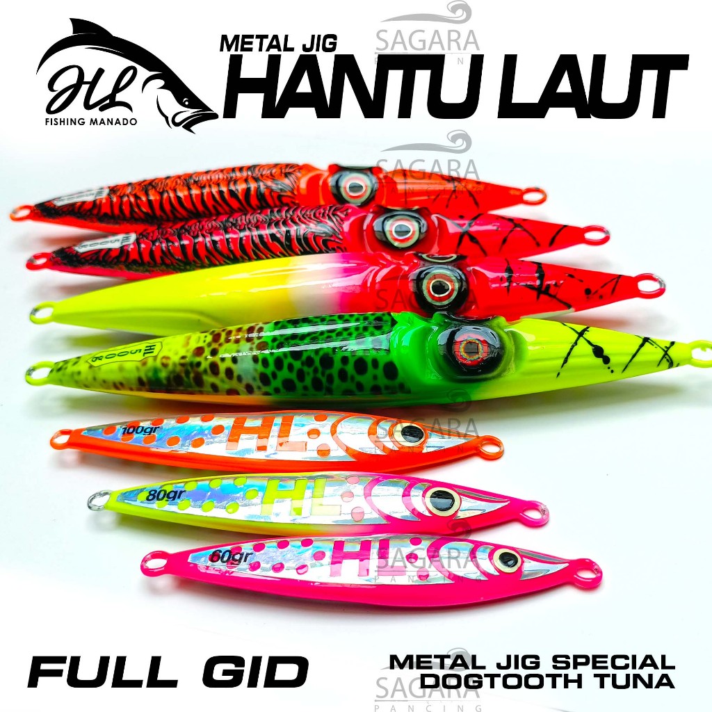 Metal Jig Hantu Laut Manado | HL Jig 60Gr | 80gr | 100gr | 500gr