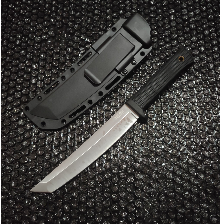 Pisau Survival Tanto Racon Hitam Camping Tactical Bushcraft