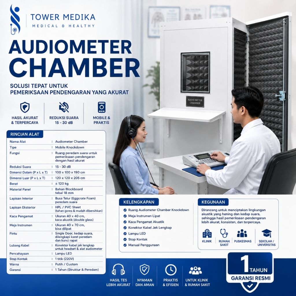 Audiometer Chamber Portable / Ruang Kedap Suara Audiometri