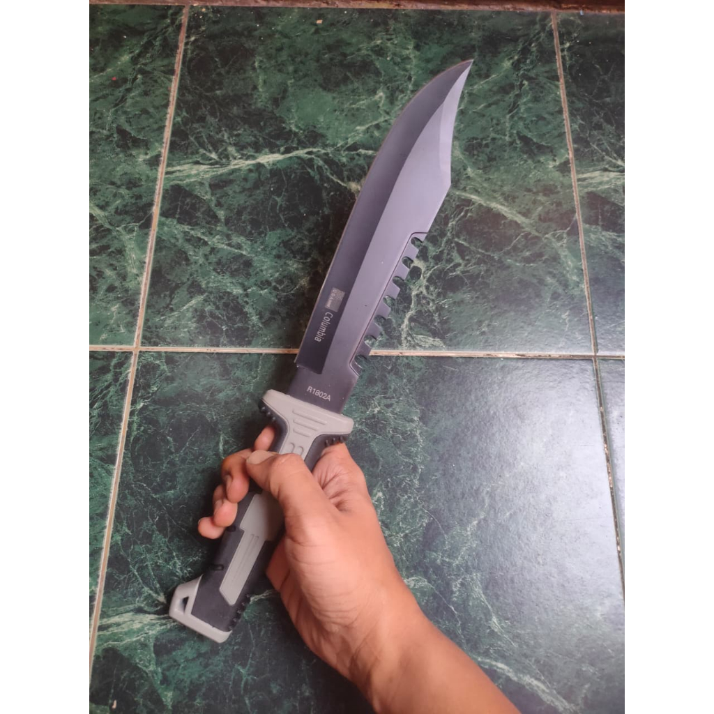 Pisau Survival Columbia R1802 Camping Outdoor Bushcraft Import