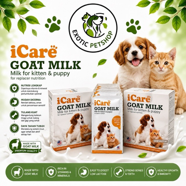 Susu Icare Goat Milk For Dog & Cat 20gr - Susu Untuk Anjing & Kucing