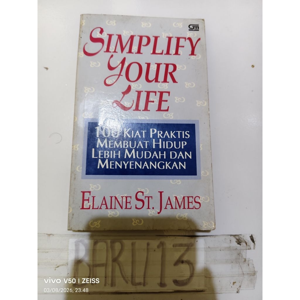 buku simplify your life by ELAINE ST. JAMES