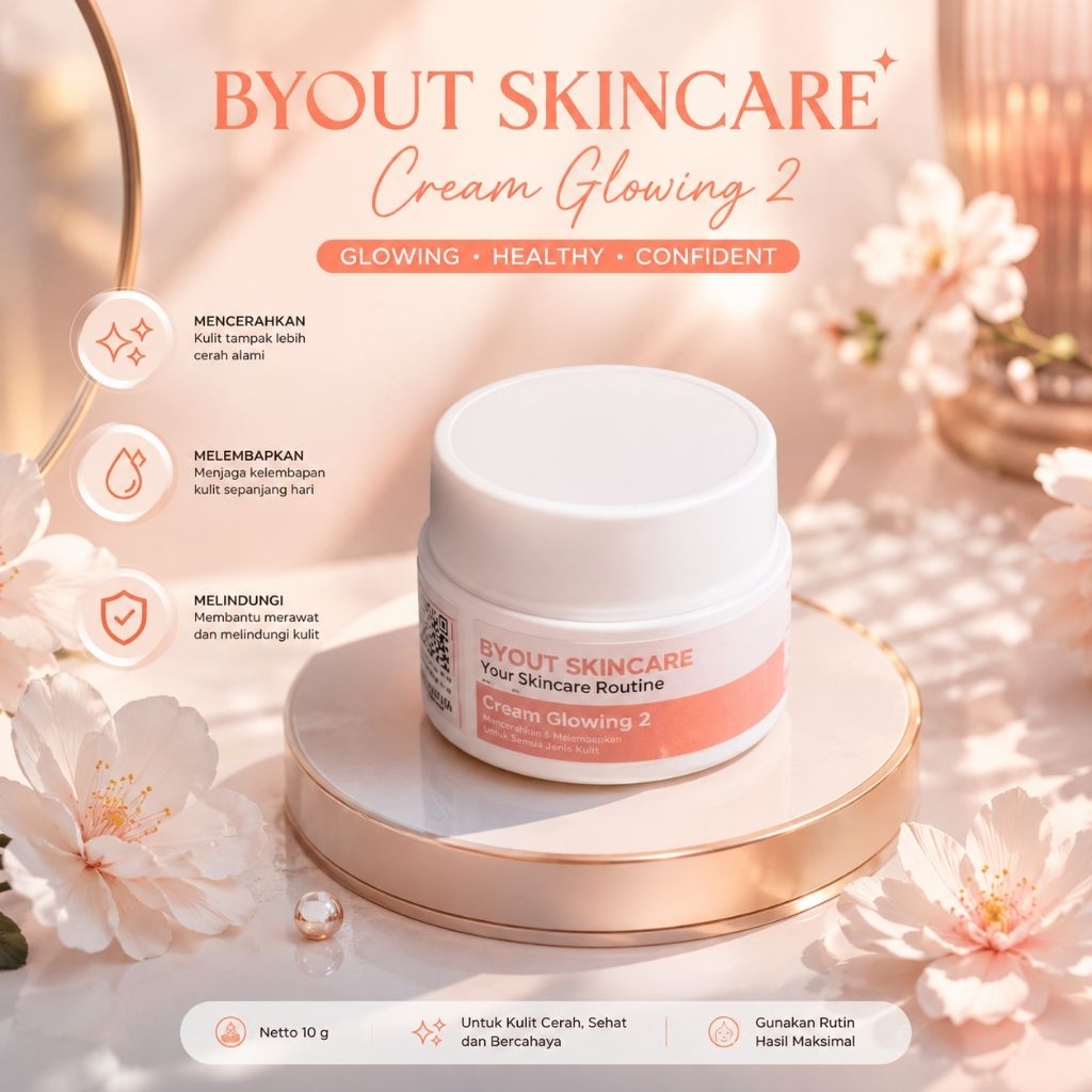 GL 2 Cream glowing 2 Skincare by Nisa Byout Skincare  super whitening wajah cepet BPOM Skincare  far