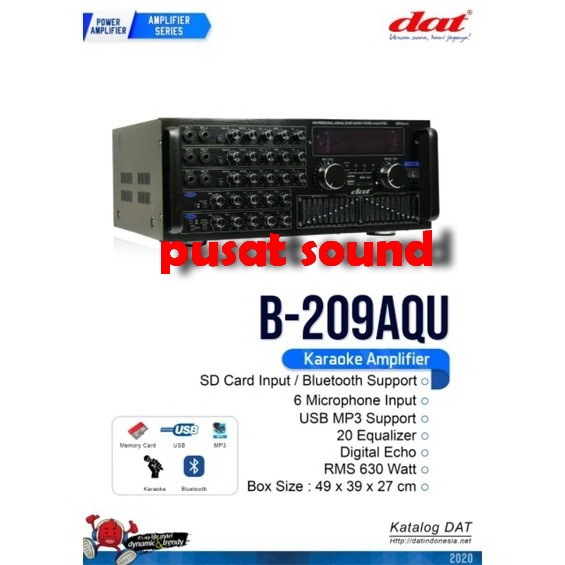Power Amplifier DAT B 209 AQU / Dat b209aqu Original Ampli Bluetooth