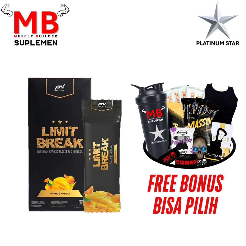 Limit Break Provus 8 sachets 1 BOX KOTAK BRAND NEW Pre Workout PreWorkout NO Xplode BSN Angel Dust G