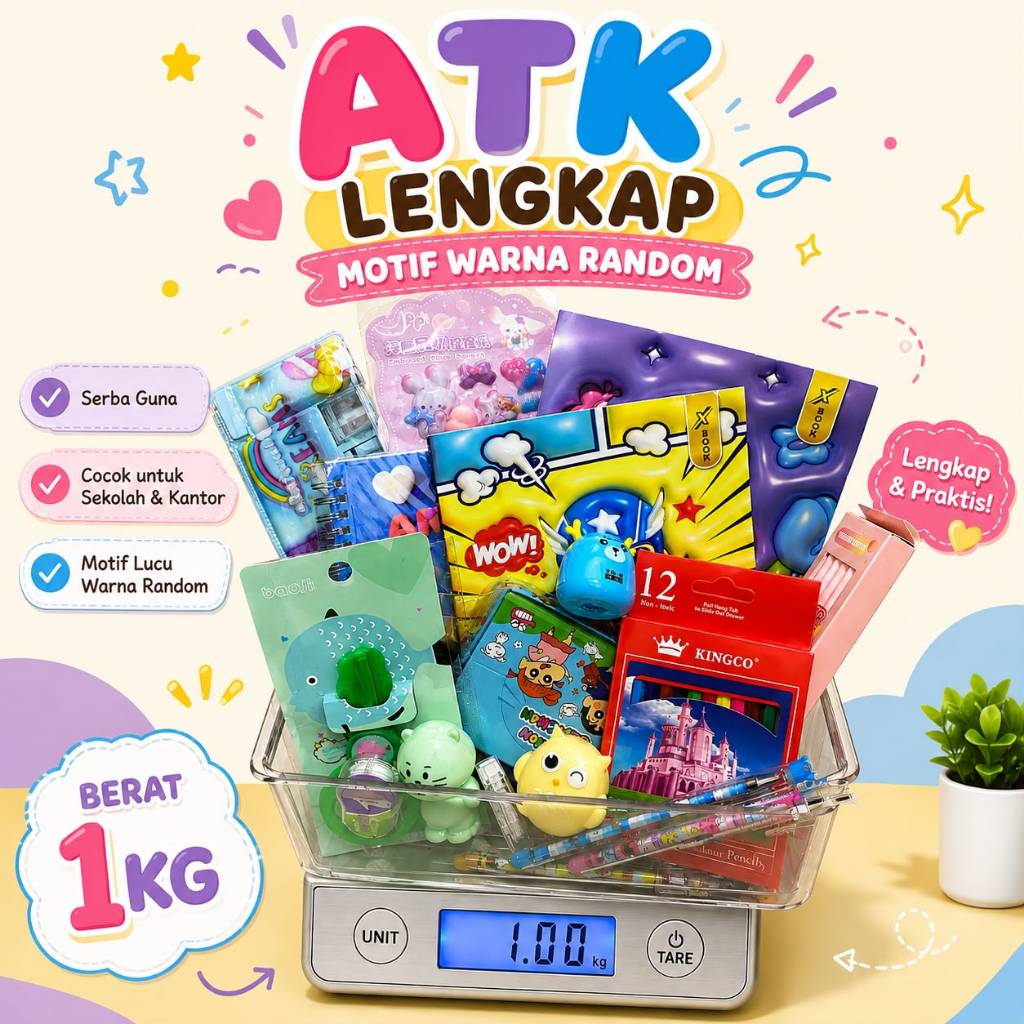 ATK LENGKAP 1 KG | ALAT TULIS SEKOLAH