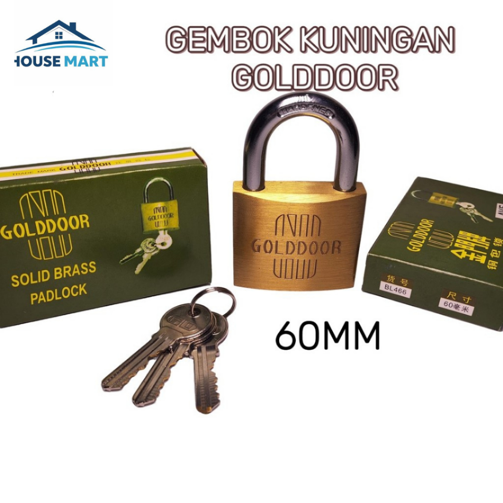 GEMBOK KUNINGAN 60MM GOLDDOOR / GEMBOK 60MM / GEMBOK GOLDDOOR 60MM