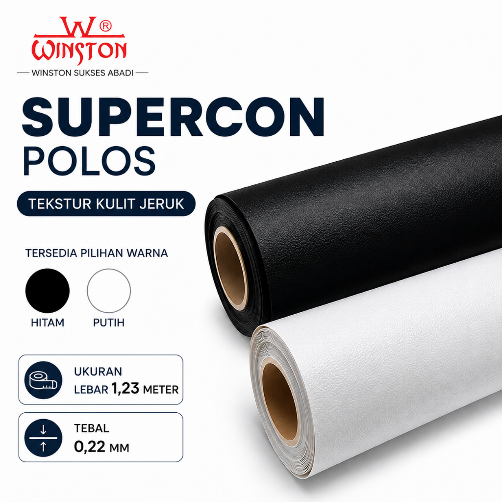 SUPERCON SOLID HITAM PUTIH POLOS KARPET  PELAPIS FURNITURE KAYU TRIPLEK INTERIOR MEUBEL WINSTON