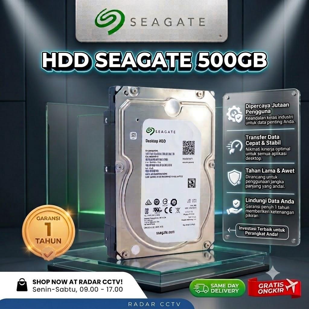 Harddisk Seagate 500GB RFI Garansi 1 Tahun / HDD 500 GB Seagate / Hard Disk Internal 500 Giga GB